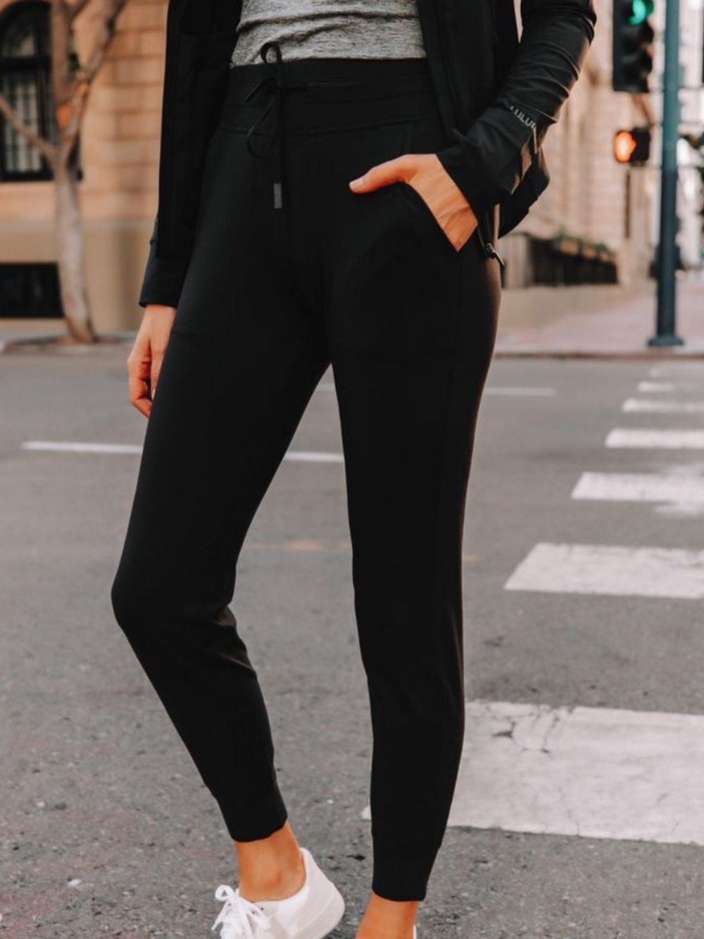 lululemon athletica Black Track Joggers with Tapered Ankle